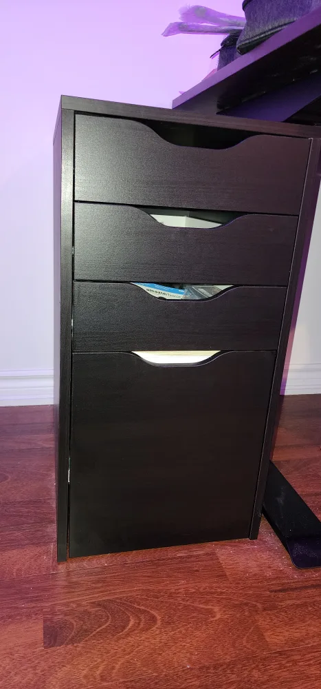 Ikea Alex Black 3 Drawer Organizer thumbnail
