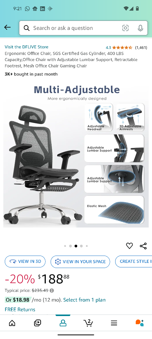 Ergonomic Mesh Office Chair like new - photo 5