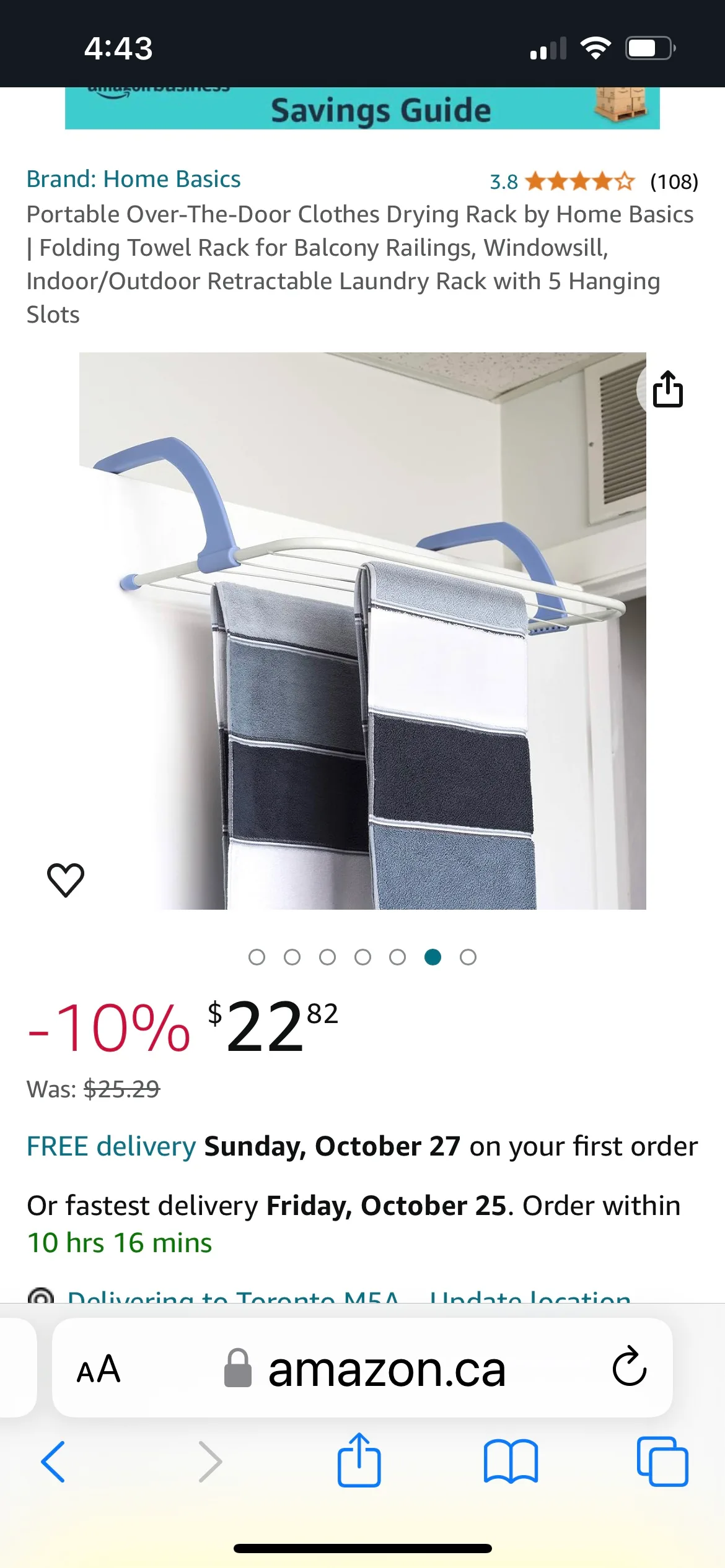 Brand new Portable-over-the-door drying rack. Made in Italy image indicator(6)