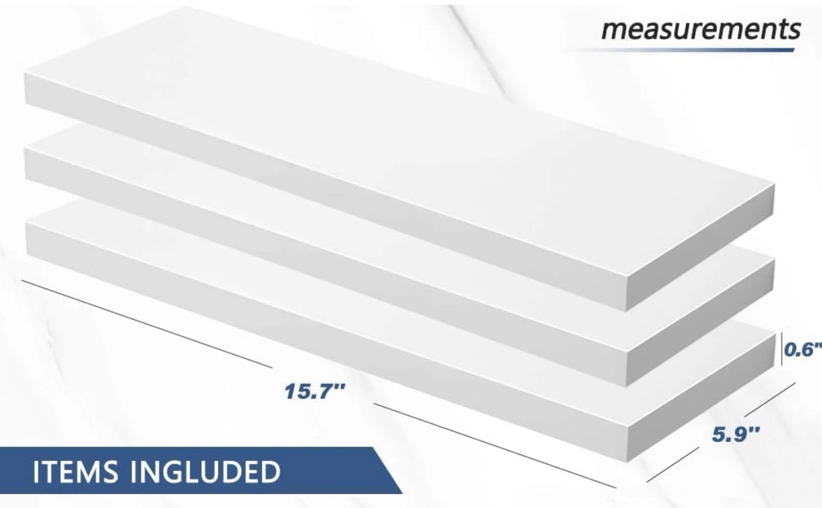 New White Floating Shelves set of 3 - photo 3