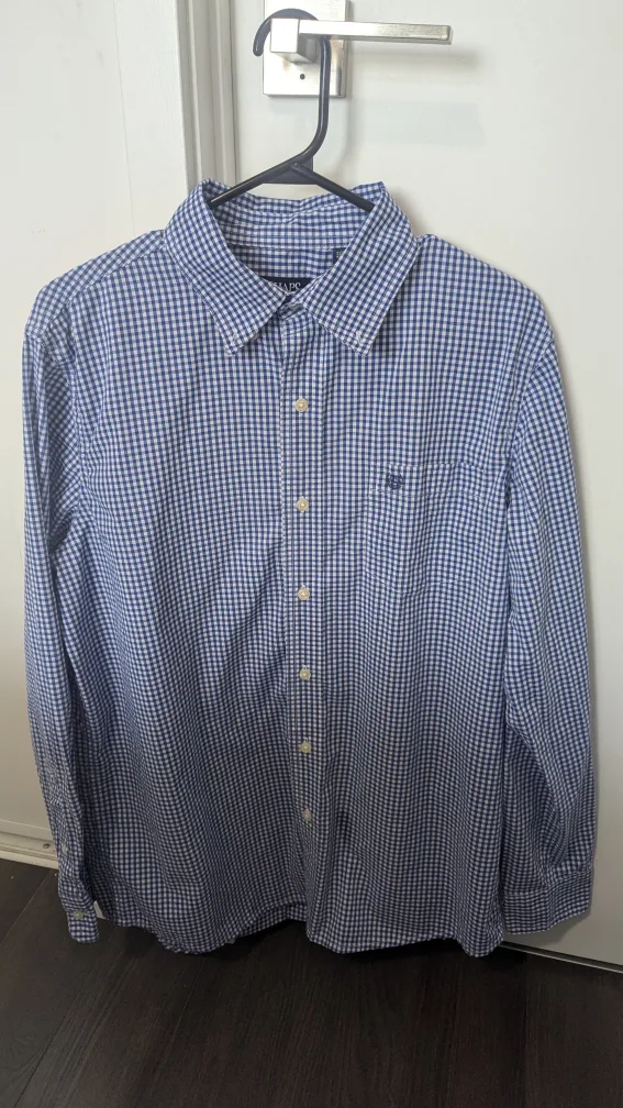Chaps Easy Care Button Up Shirt, Size M thumbnail