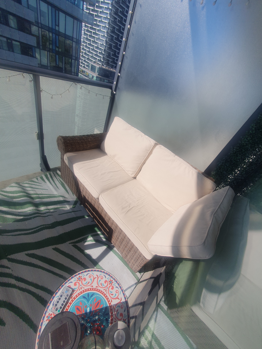 Wicker Patio Sofa with cover. - photo 3