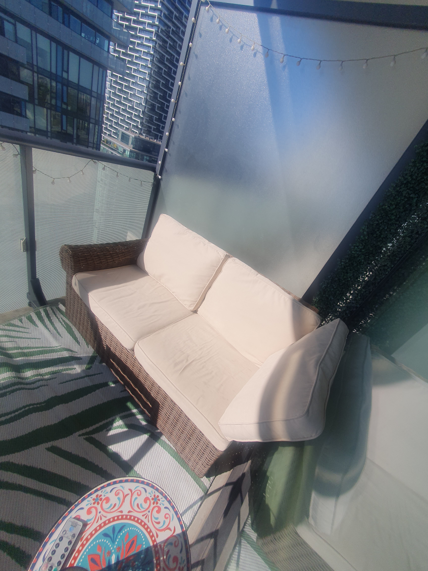 Wicker Patio Sofa with cover. - photo 4