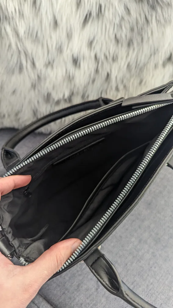 Nine West Black Satchel Handbag image indicator(3)