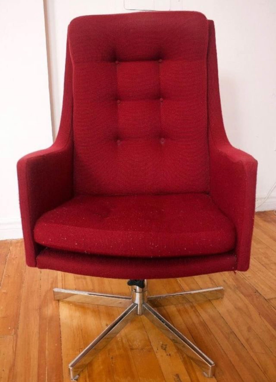 Original MCM Red Swivel Chair