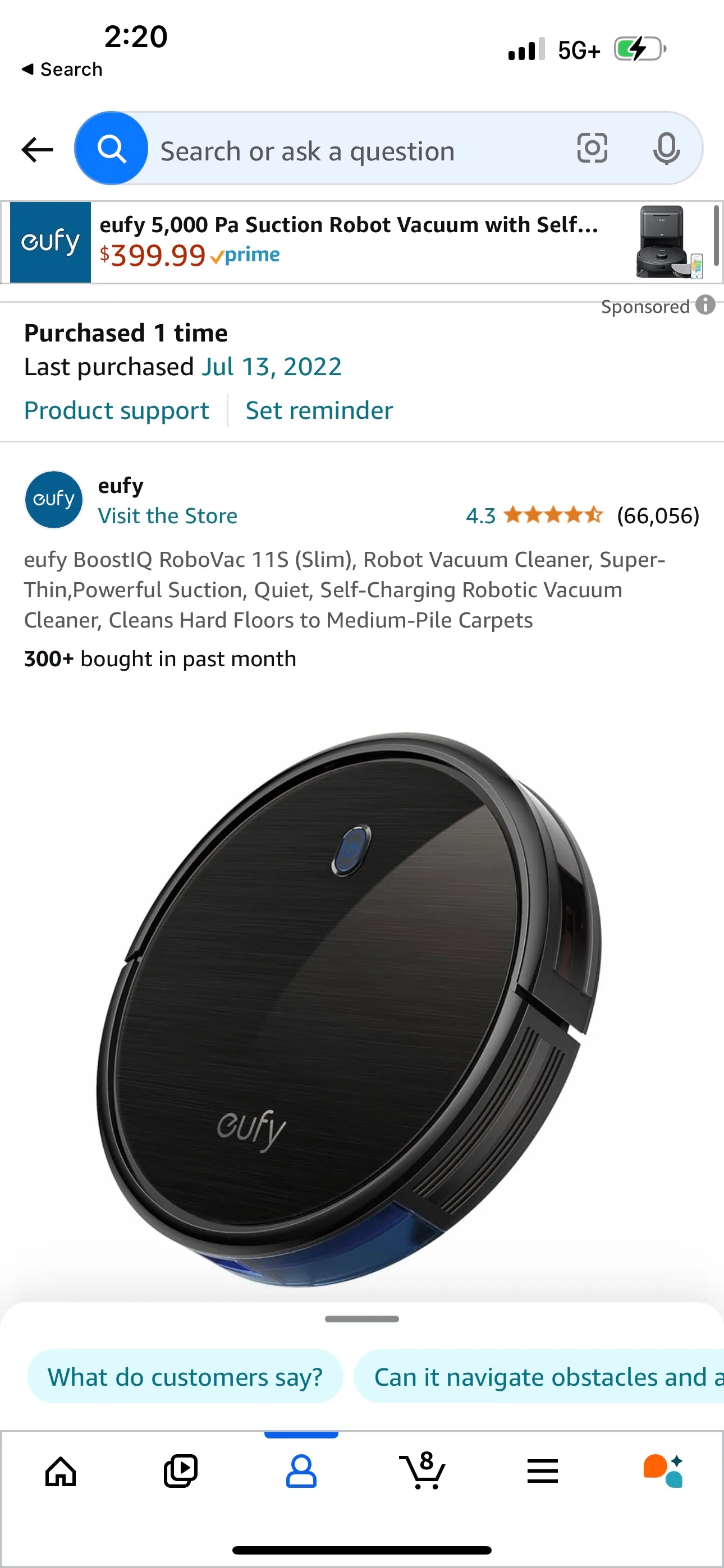 Eufy BoostIQ RoboVac 11S thumbnail