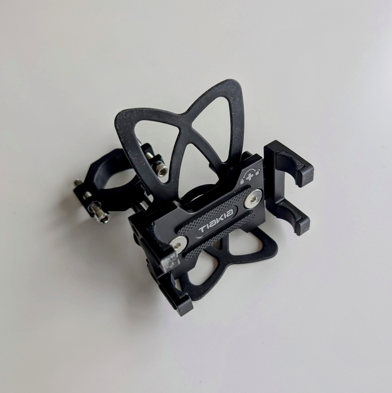Phone holder for bicycle handlebar