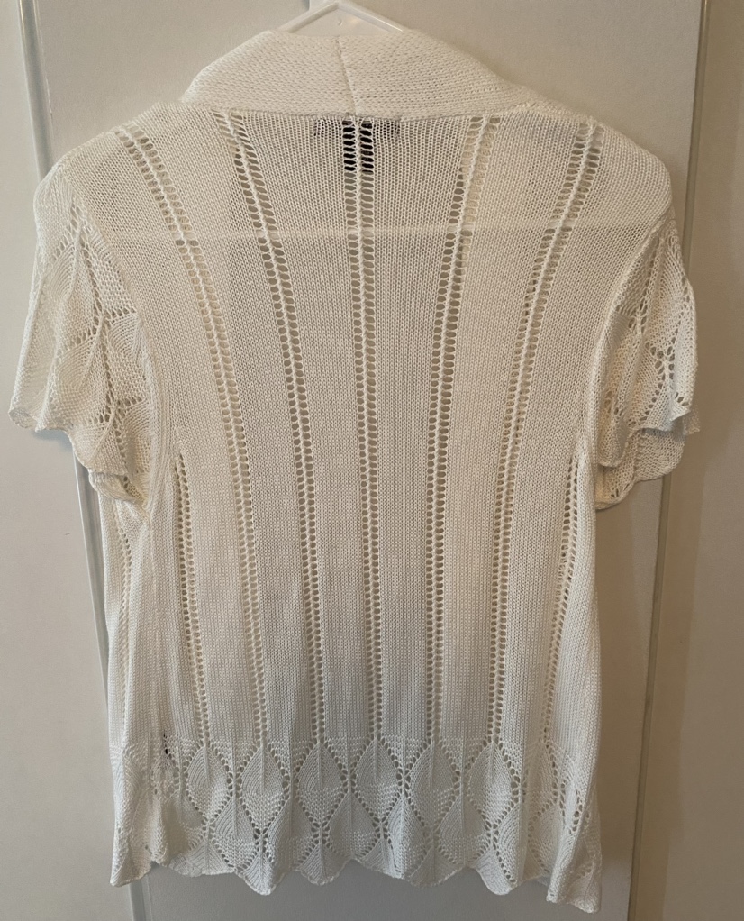 Short sleeve crochet shrug cardigan - Medium - photo 2