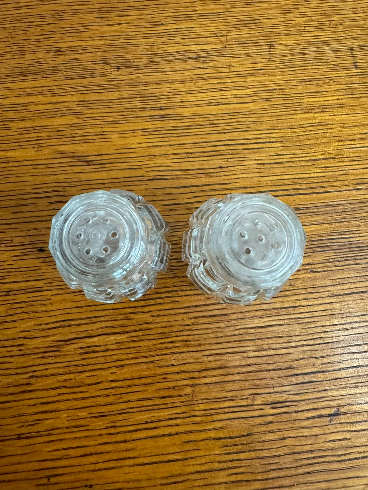 Vintage Glass Salt and Pepper Shakers image indicator(2)