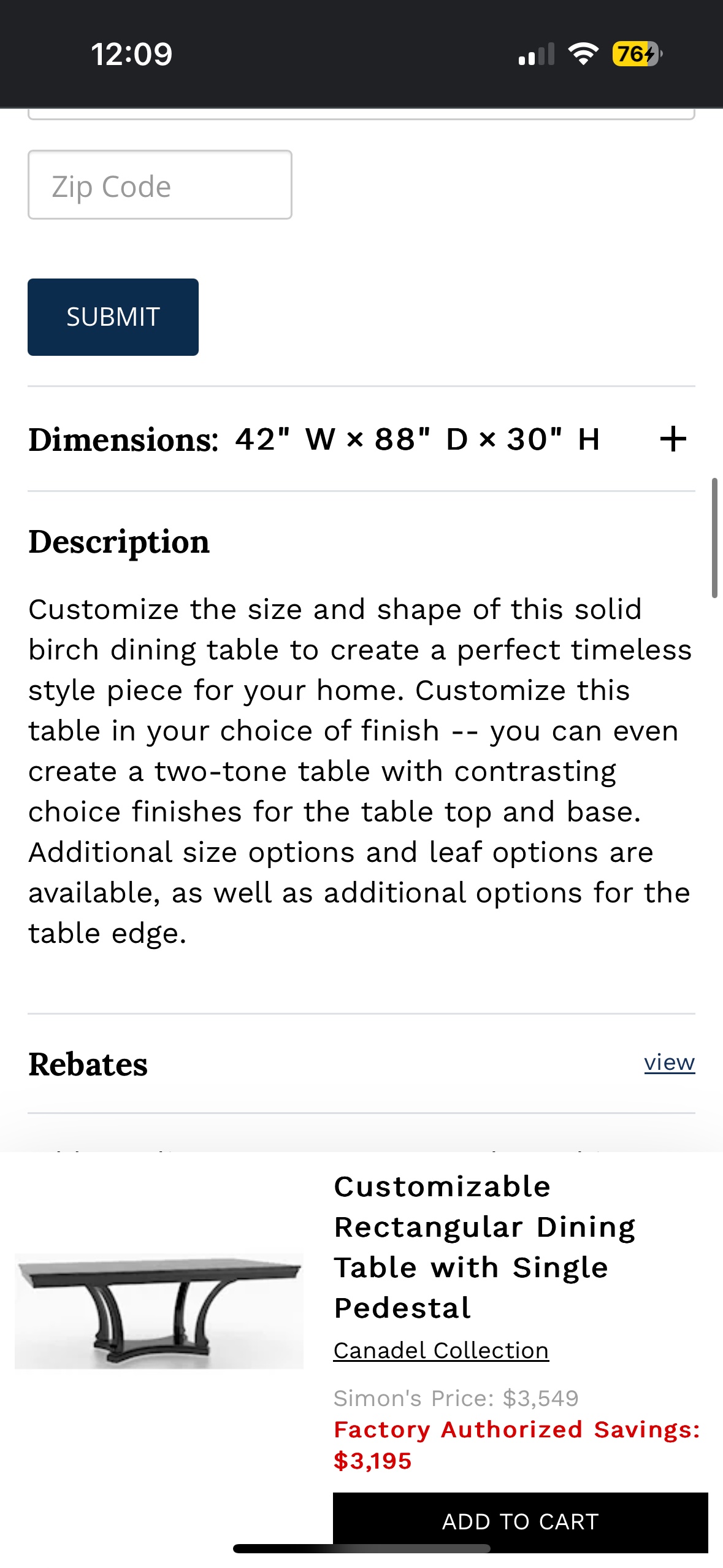 Canadel Dining Table - photo 4