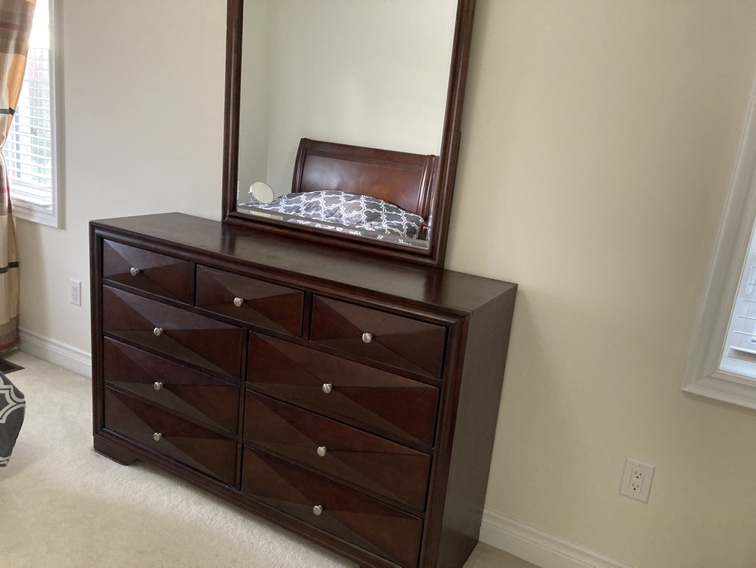 Dark Brown Dresser with Mirror - photo 2