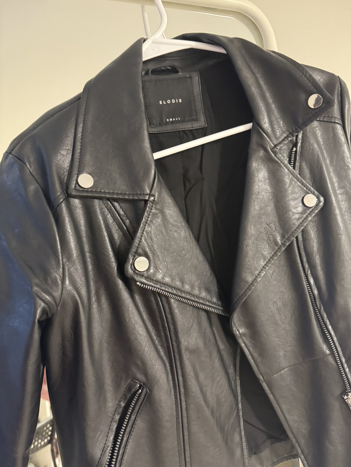 ELODIE Leather Jacket size Small - photo 4