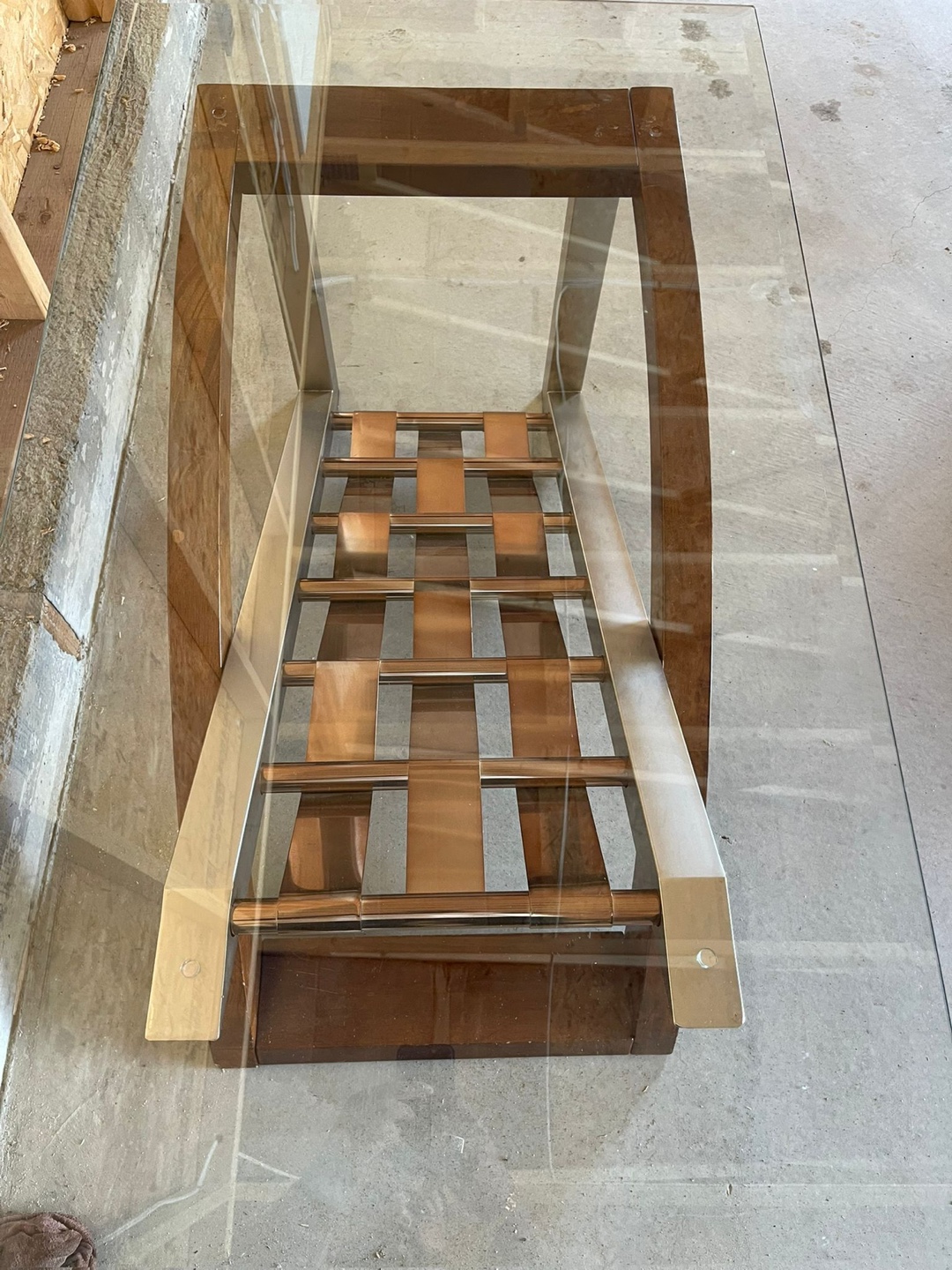 Glass and Metal Coffee Table - photo 2