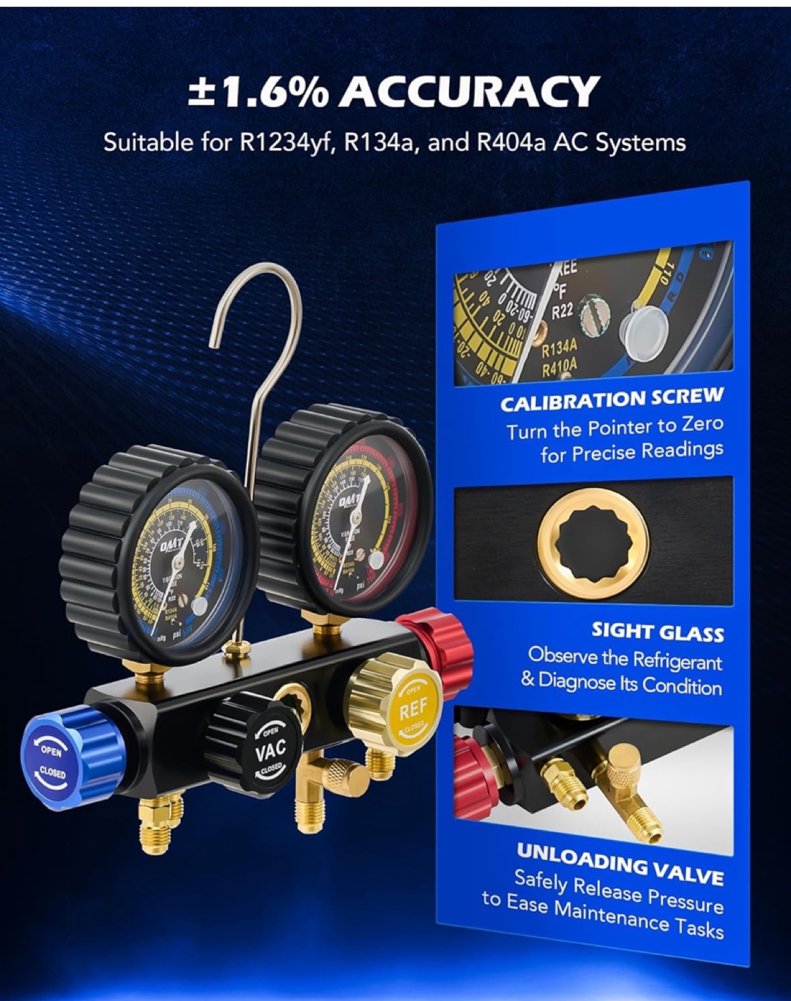 4-Valve Manifold Gauge Set - photo 4