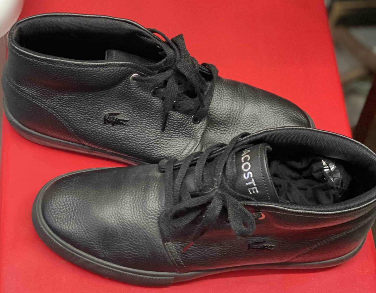 Lacoste Black Leather Boots