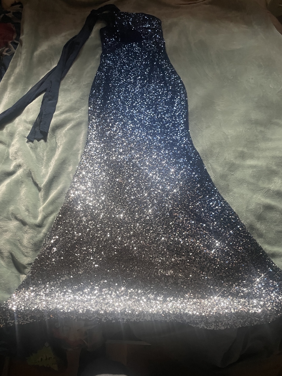 Blue and Silver Sequin Dress - photo 3