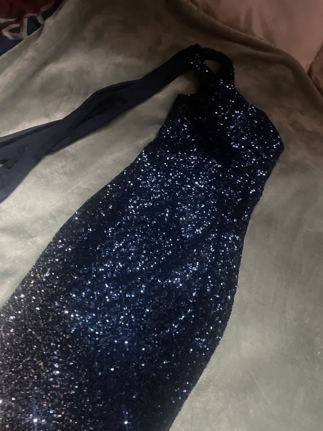 Blue and Silver Sequin Dress