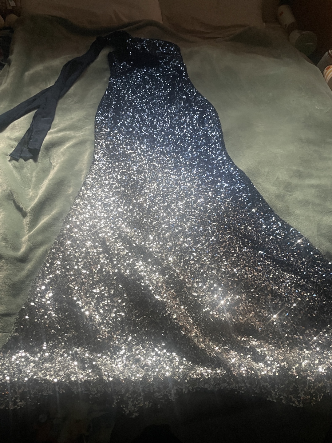 Blue and Silver Sequin Dress - photo 2