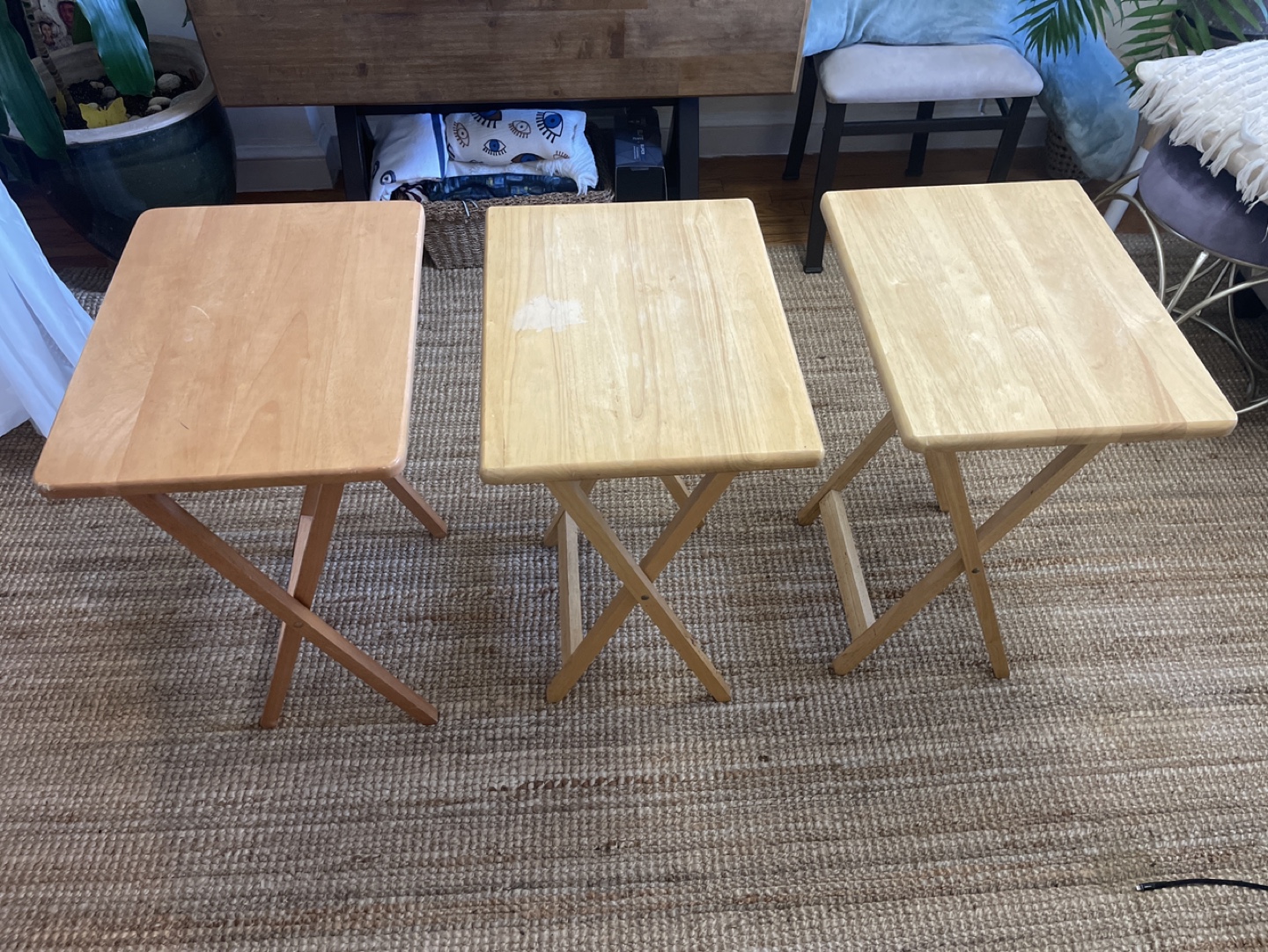Set of 3 Folding Tables - photo 2