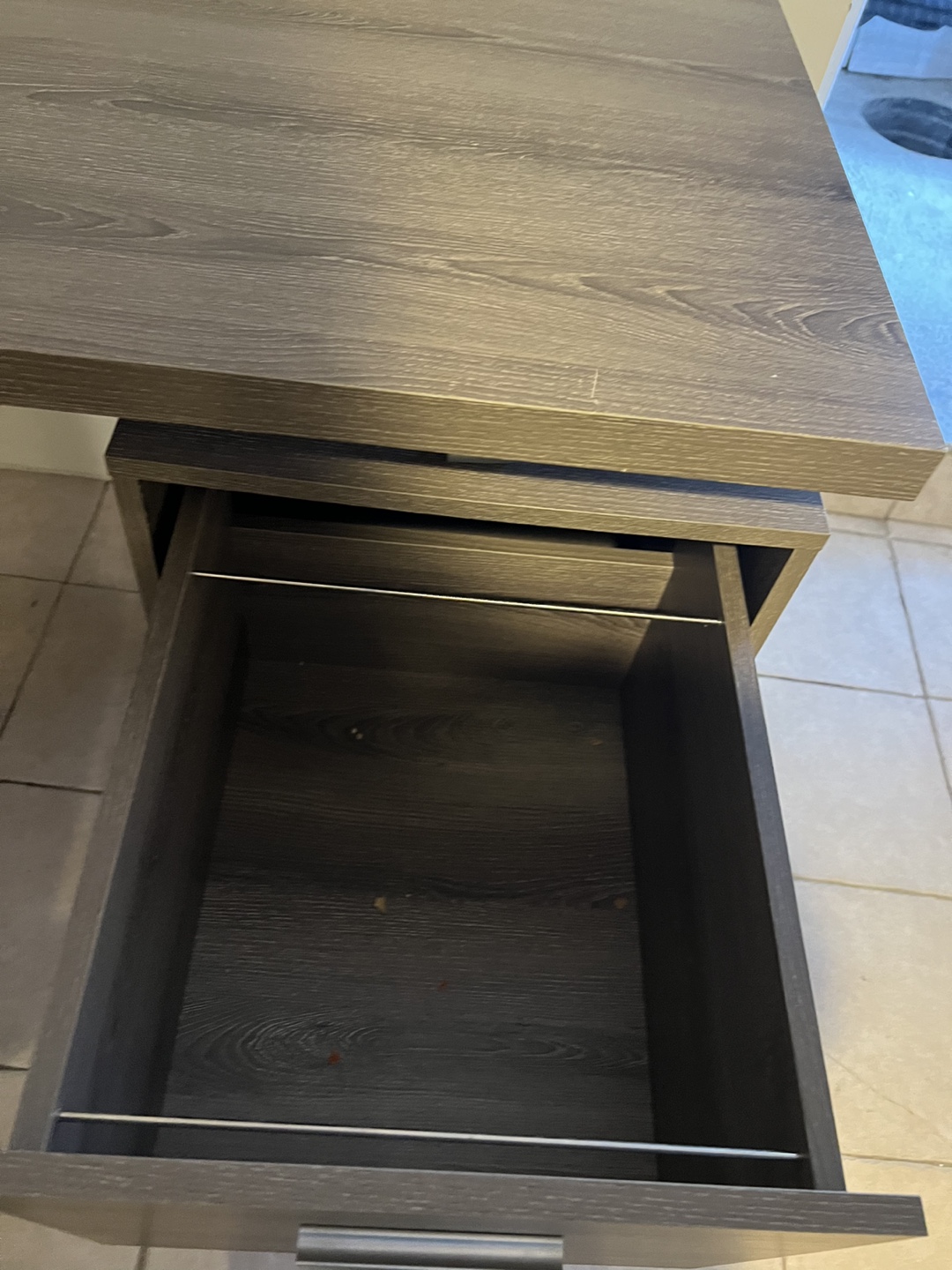 Gray Desk with Drawers - photo 4