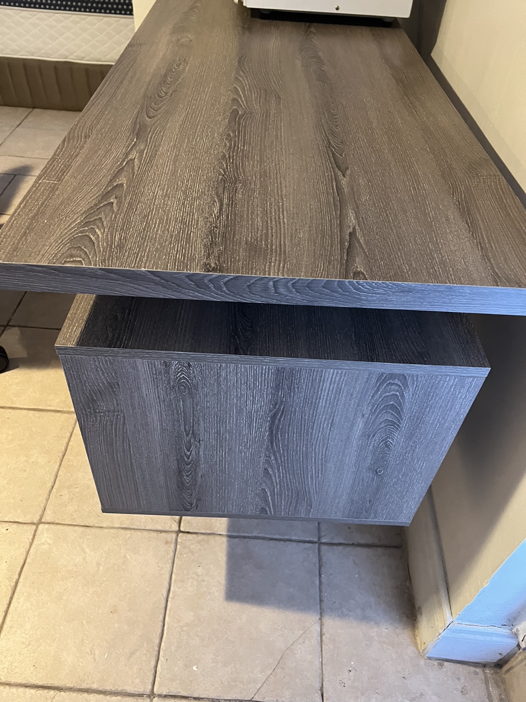 Gray Desk with Drawers - photo 3