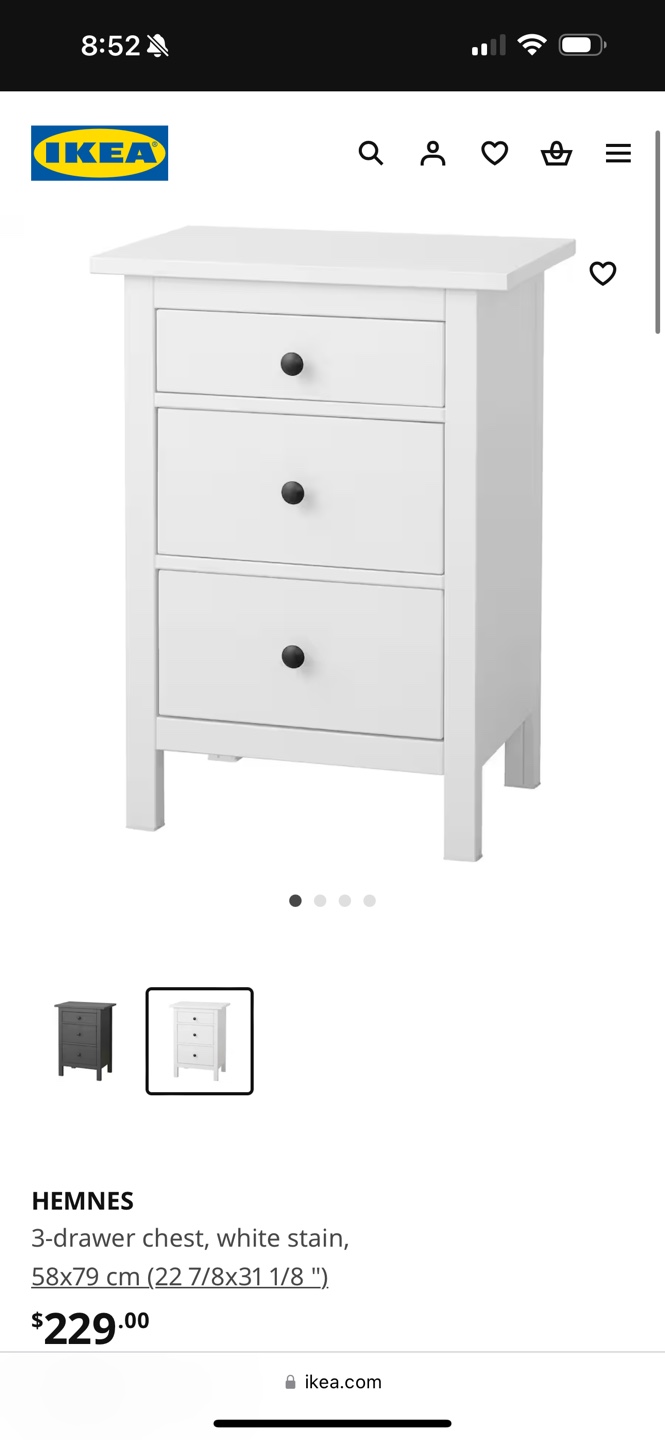 IKEA HEMNES 3-Drawer Chest - photo 3