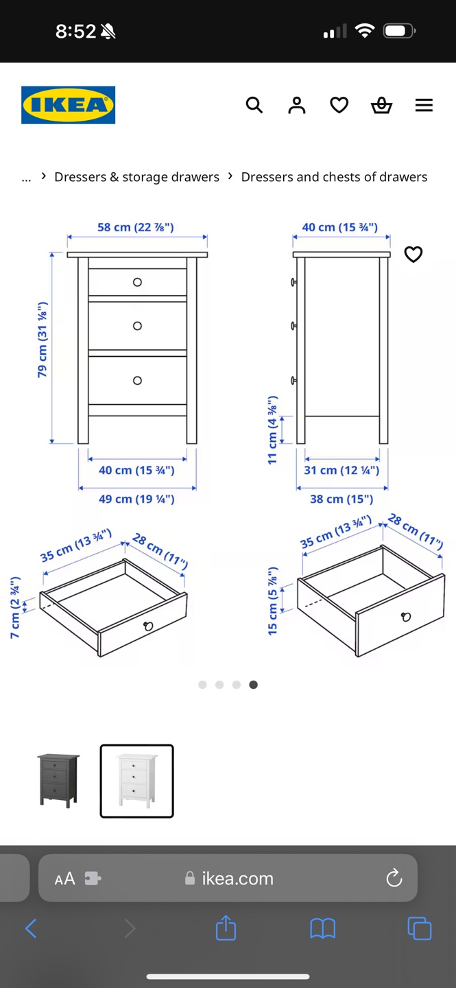 IKEA HEMNES 3-Drawer Chest - photo 4