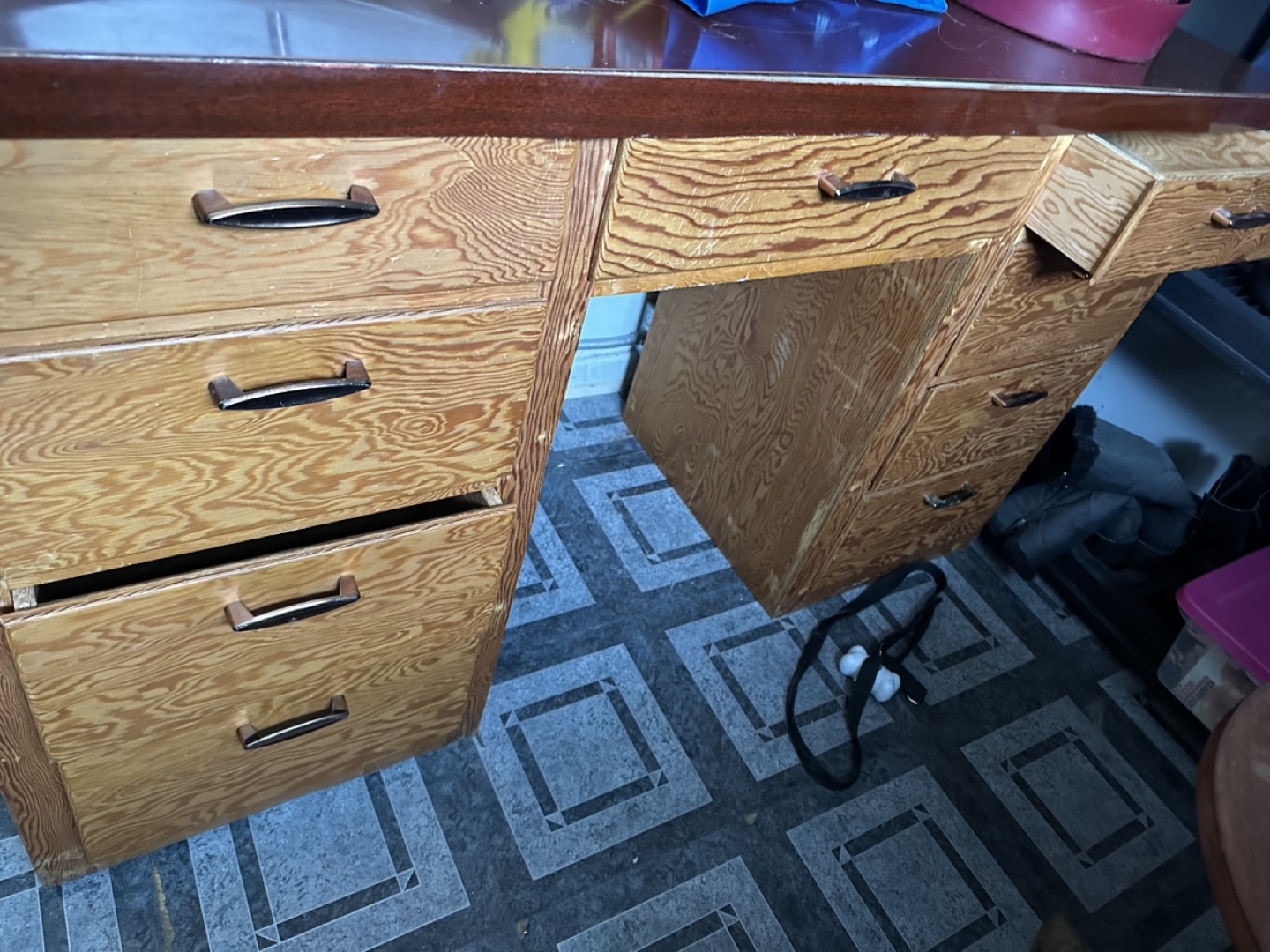 Vintage Wooden Desk - photo 4