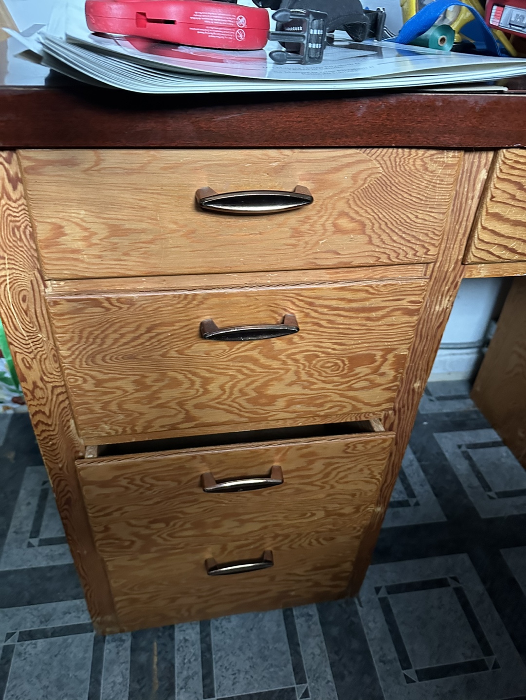 Vintage Wooden Desk - photo 3
