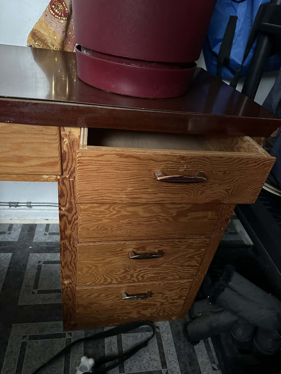 Vintage Wooden Desk - photo 2