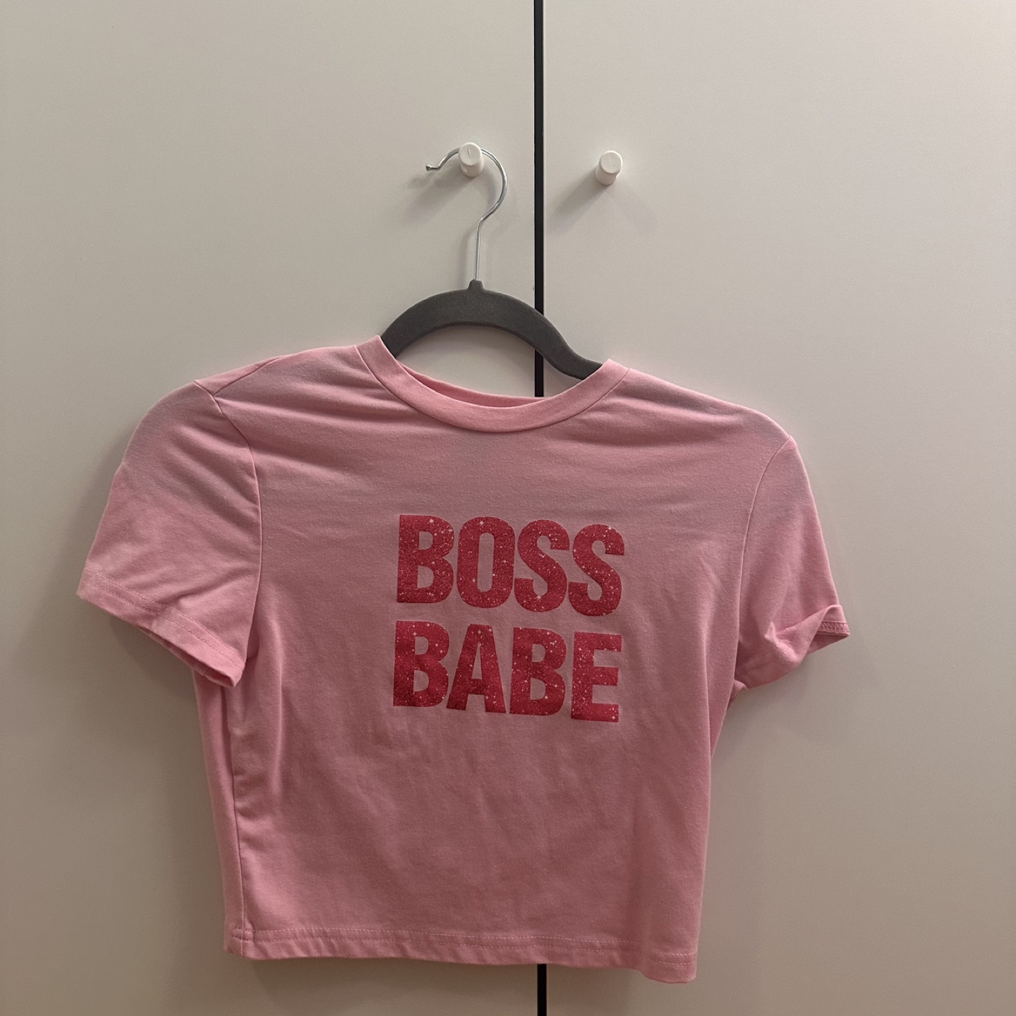 Pink Boss Babe Crop Top