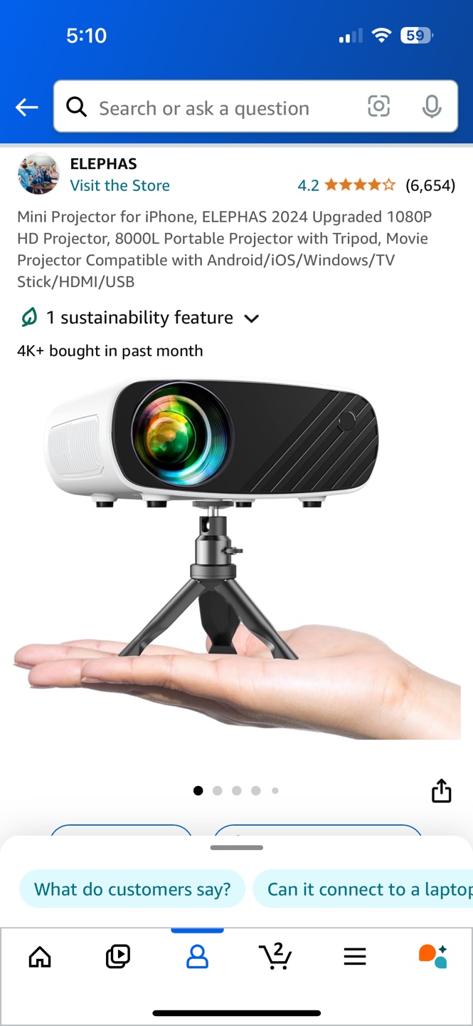 ELEPHAS Mini Projector - photo 2