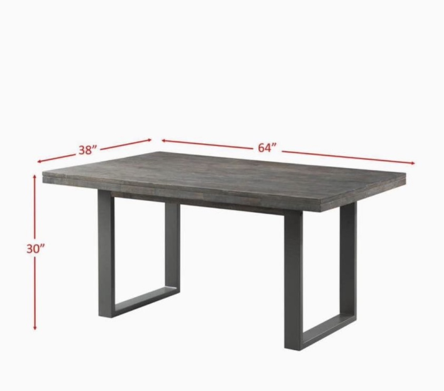 64" Rustic Farmhouse Dining Table - photo 4