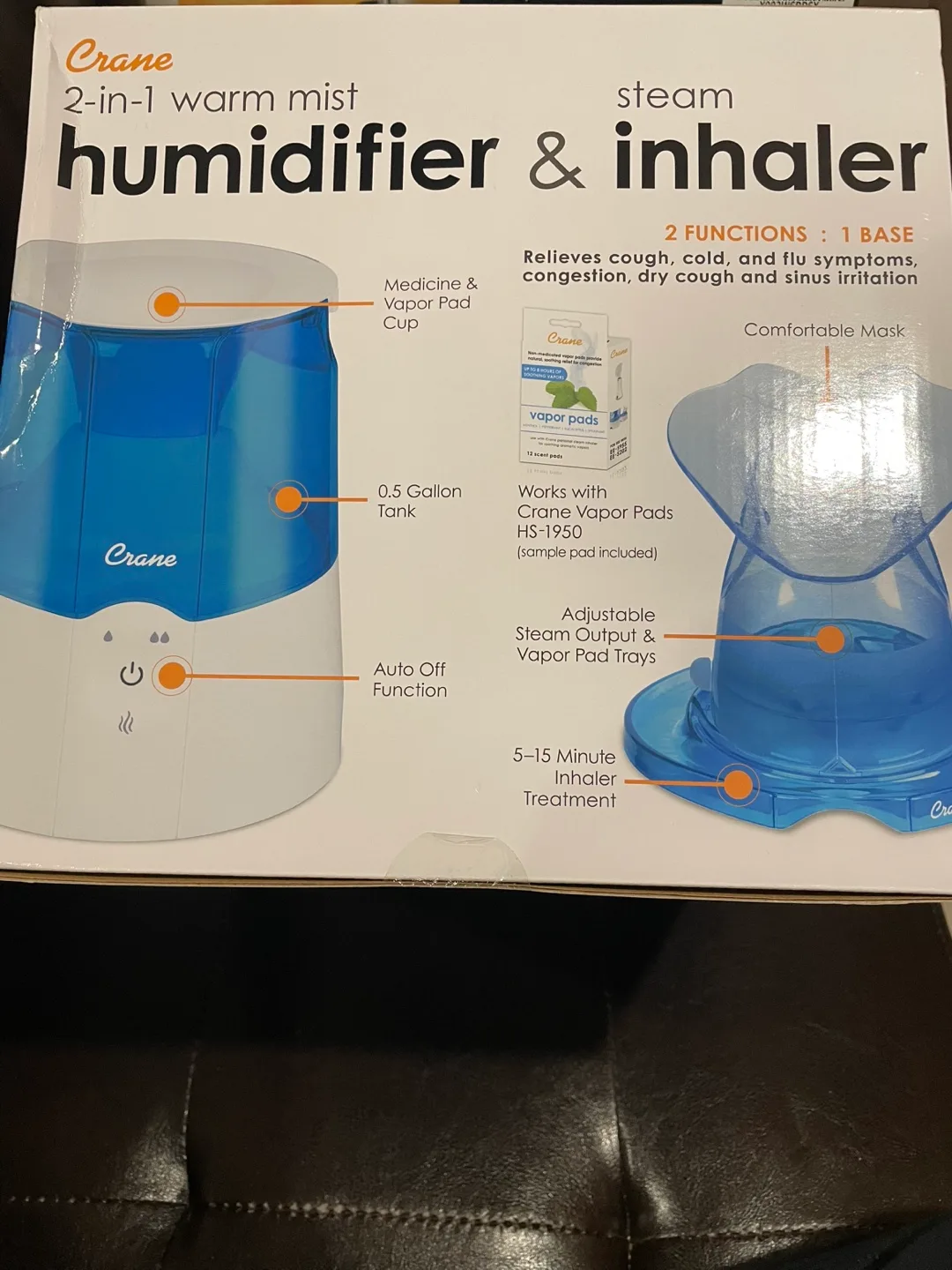 Crane 2-in-1 Warm Mist Humidifier & Steam Inhaler image indicator(3)