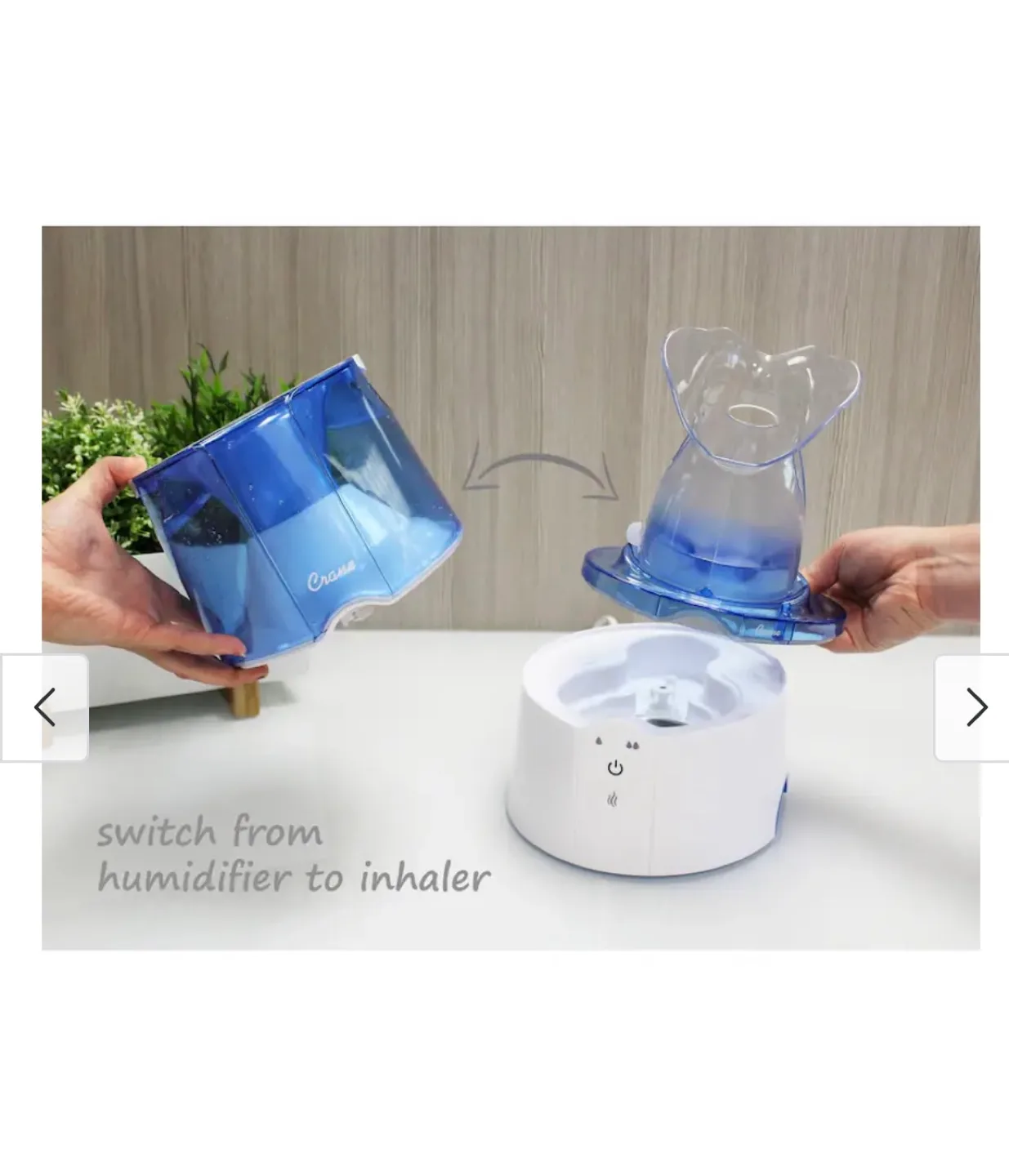 Crane 2-in-1 Warm Mist Humidifier & Steam Inhaler image indicator(8)