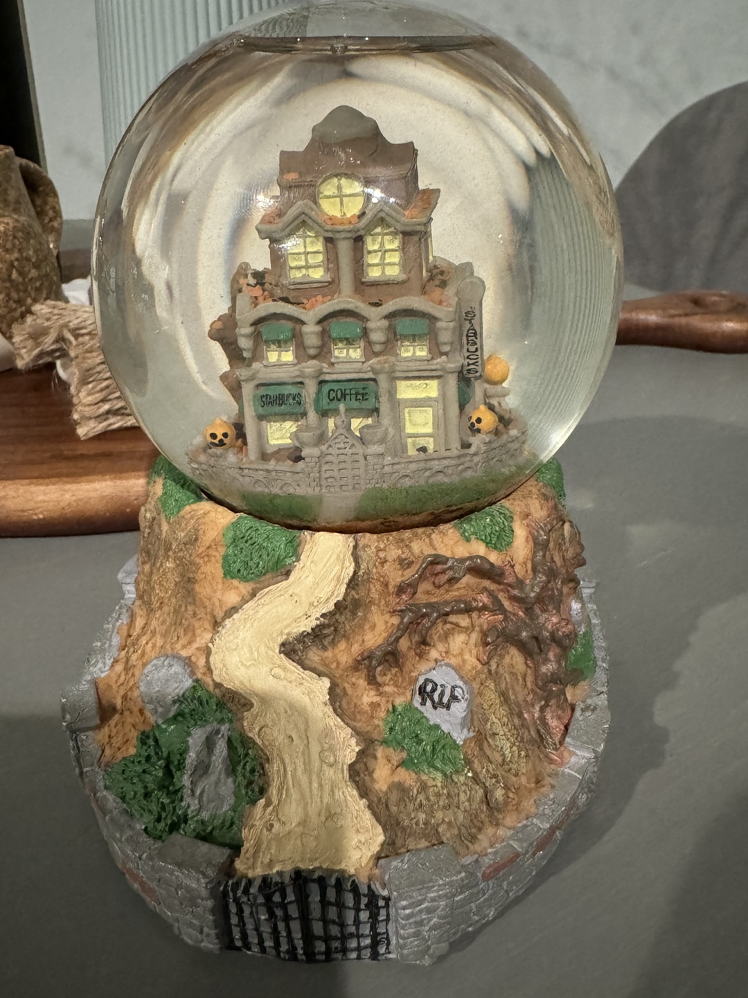 Haunted Starbucks Snow Globe - photo 5