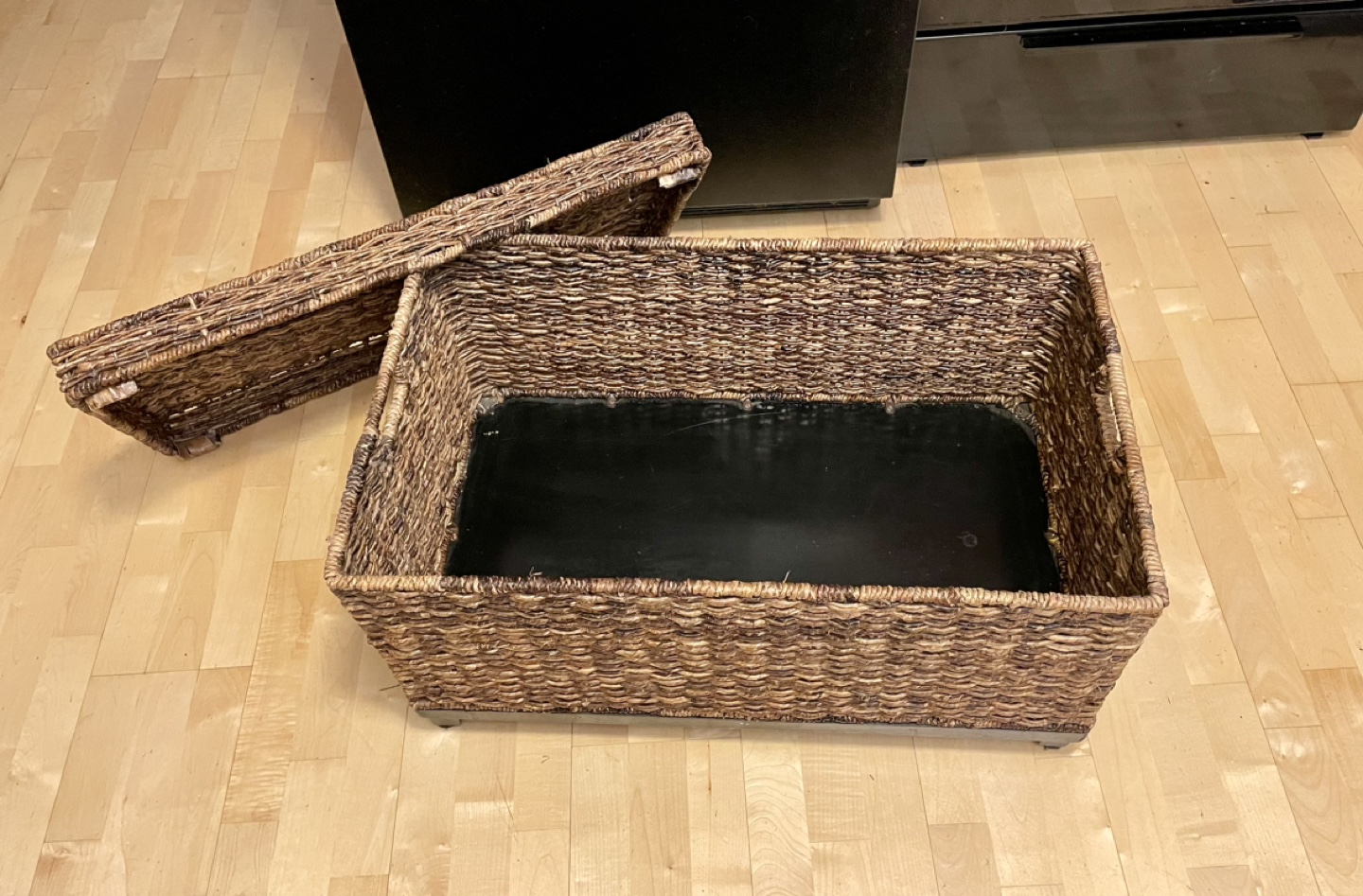 Wicker Storage Ottoman - photo 2
