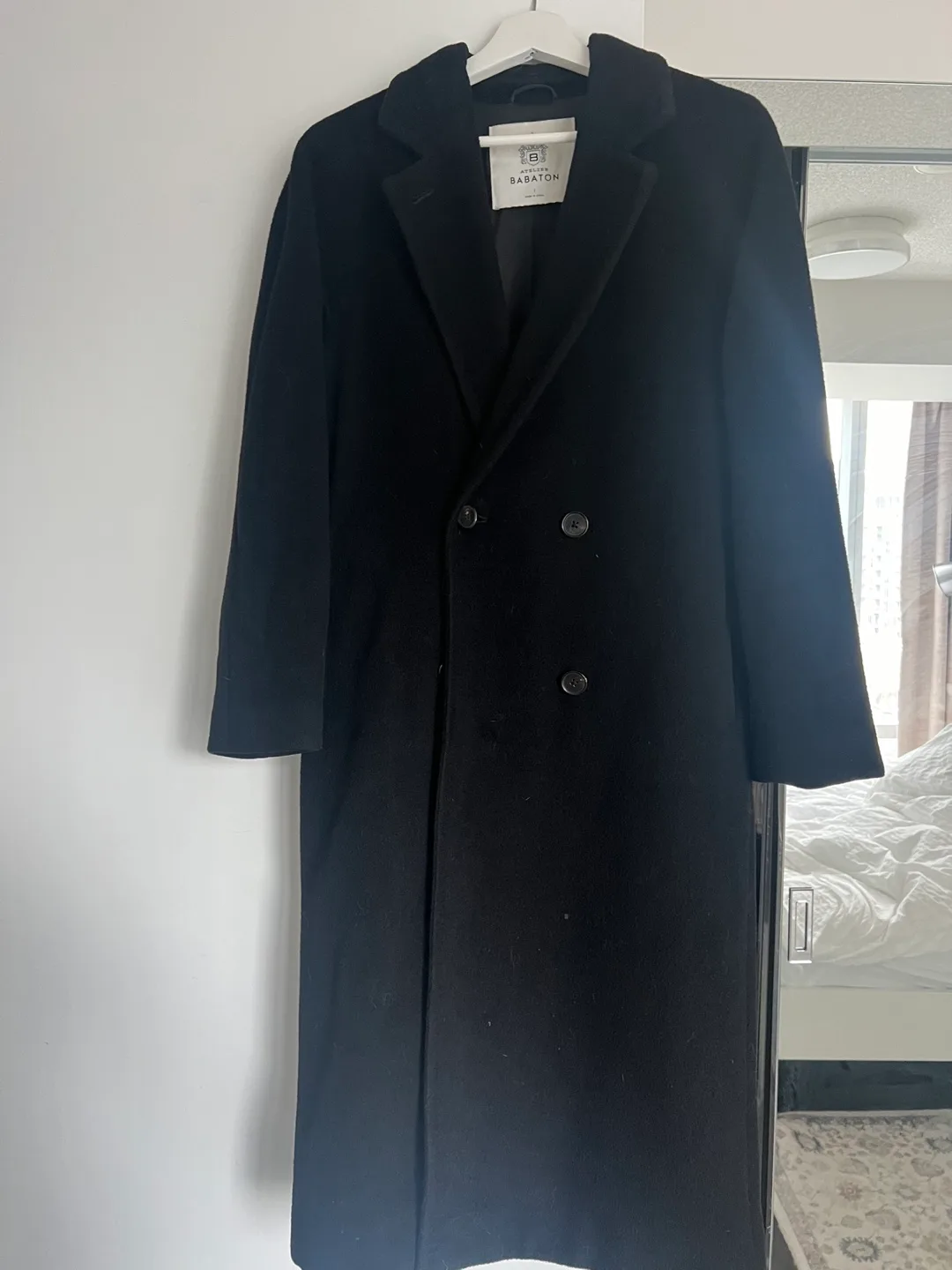 Aritzia Babaton Slouch Coat Size 1 Black thumbnail