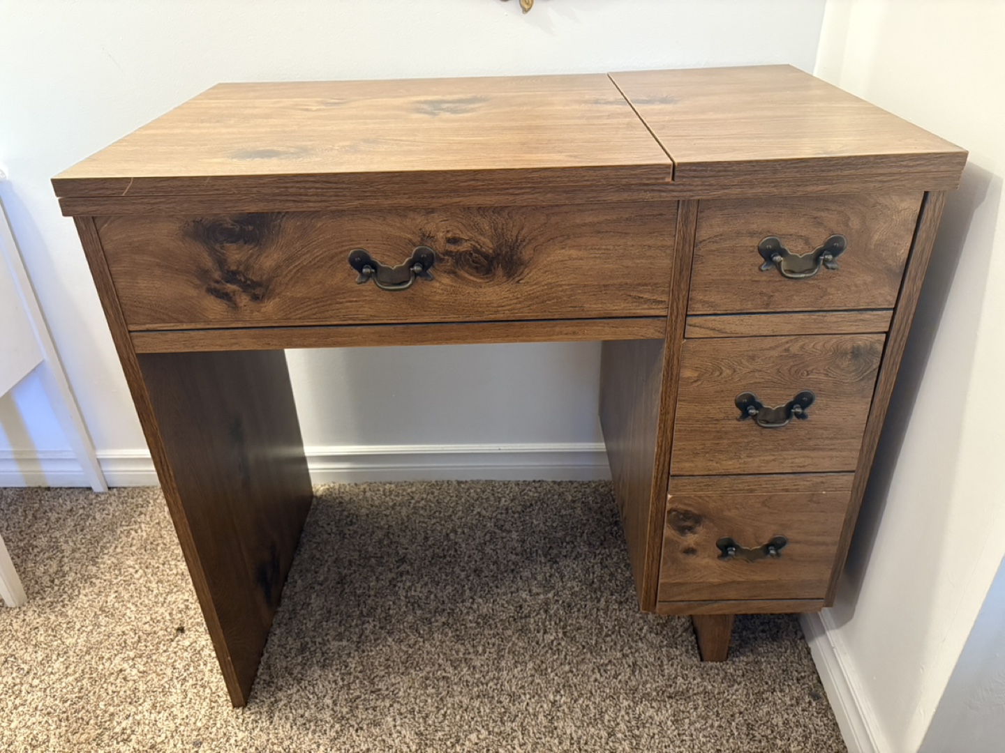 Antique Sewing Table with Stool - photo 2