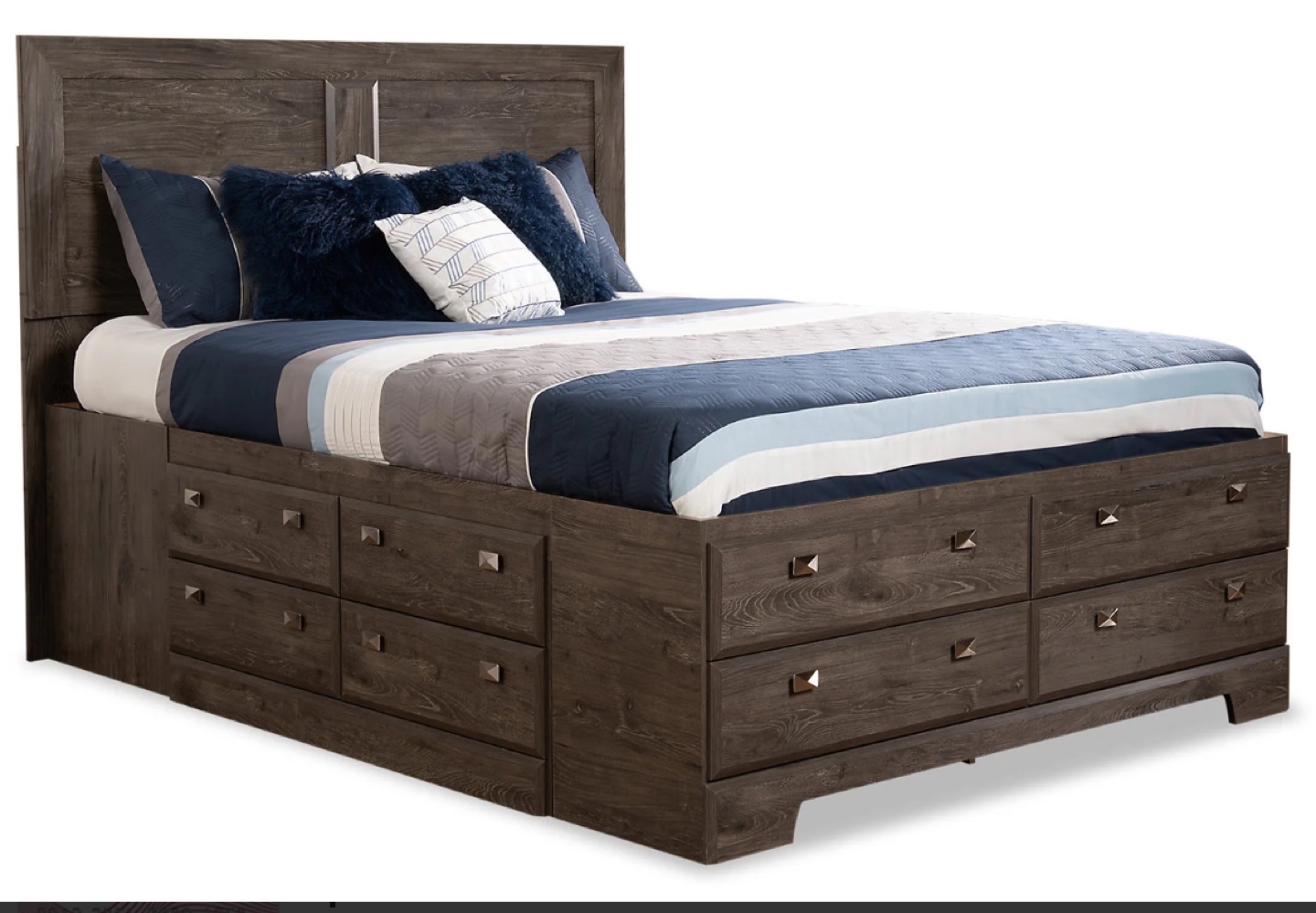 Queen Storage Bed Frame with Nightstand