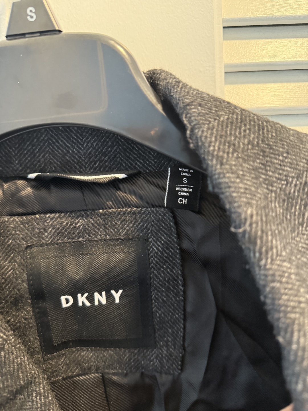 DKNY Gray Wool Coat Size Small - photo 3
