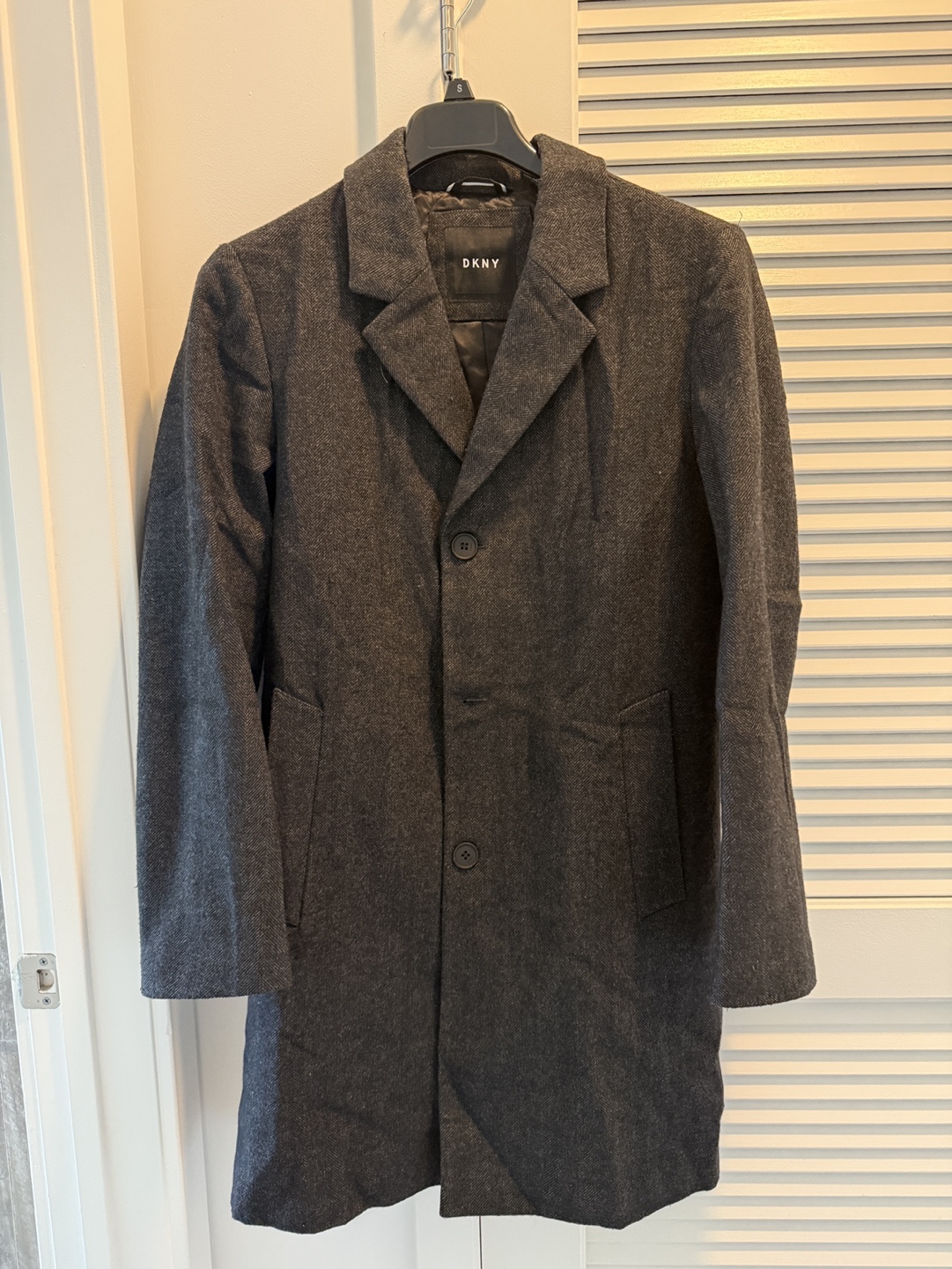 DKNY Gray Wool Coat Size Small