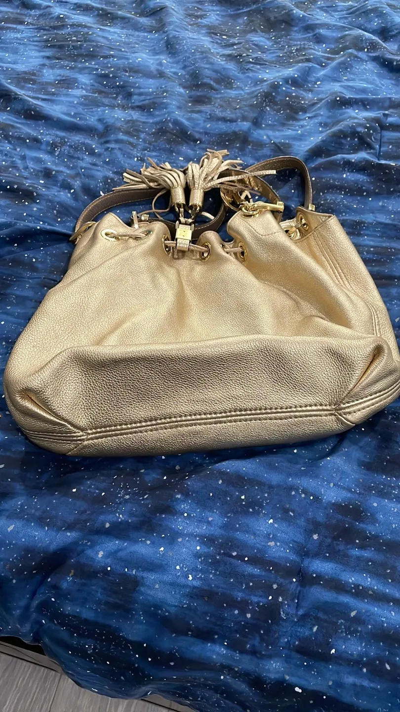 Michael Kors Gold Leather Bag image indicator(2)