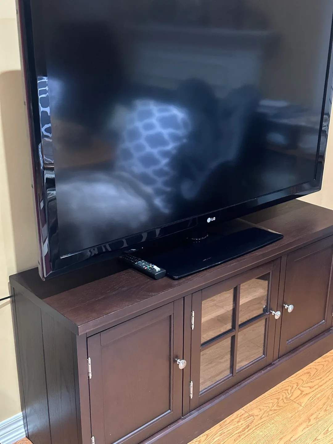 LG 55” Tv with stand/Entertainment Unit image indicator(4)