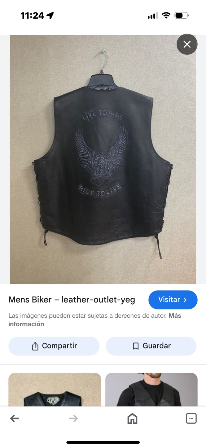 Leather Biker Vest and Chaps - photo 5