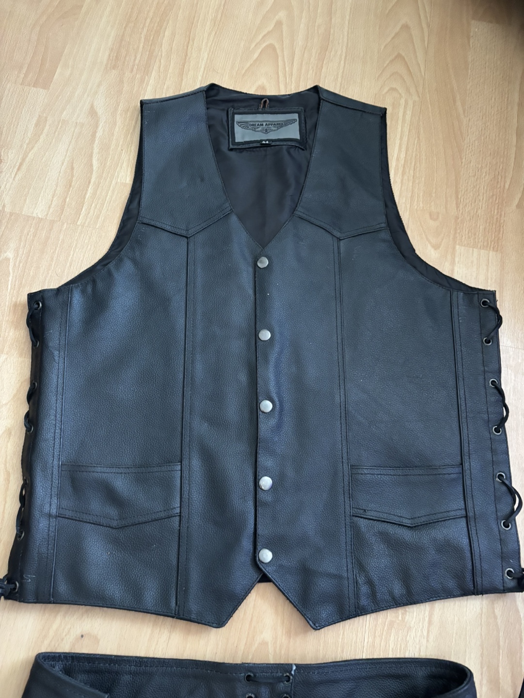 Leather Biker Vest and Chaps - photo 4