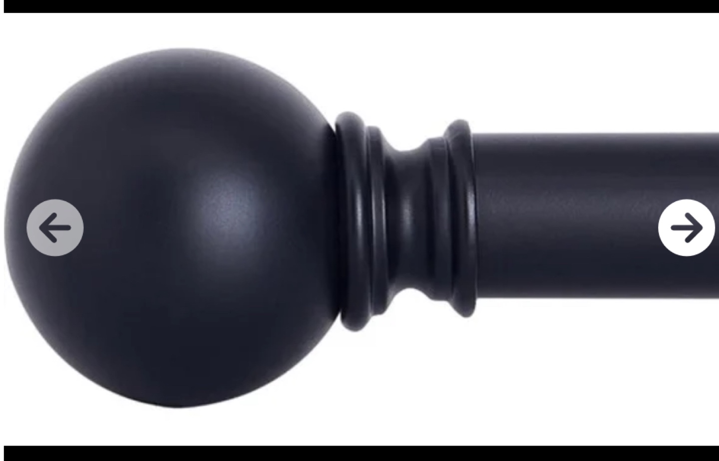 Black Curtain Rod Ball Finials