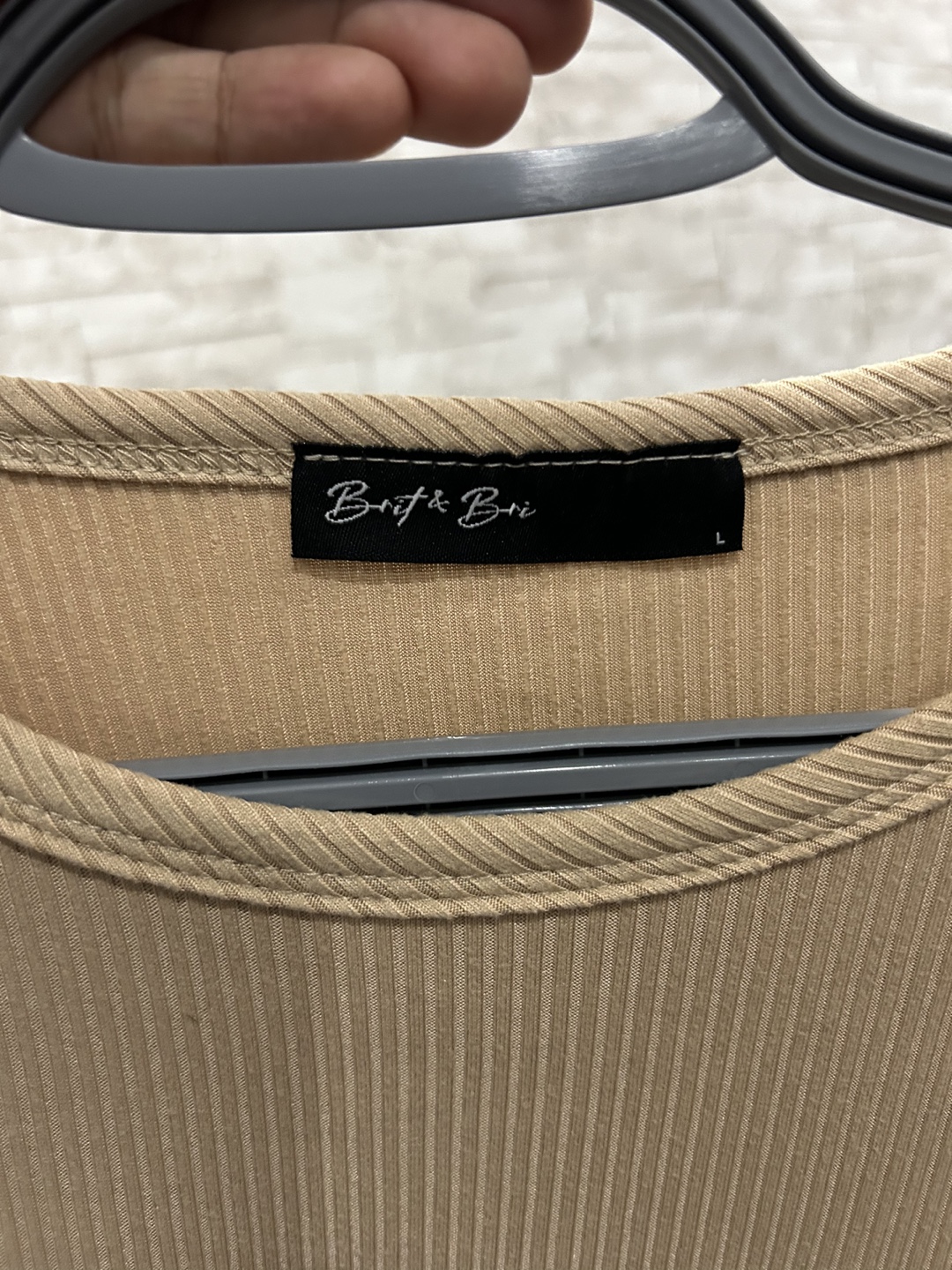 Brit & Bri Long Sleeve Ribbed Top Large - photo 3