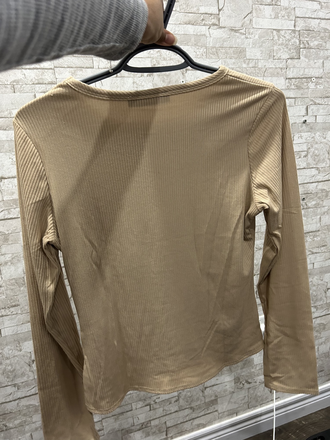 Brit & Bri Long Sleeve Ribbed Top Large - photo 2