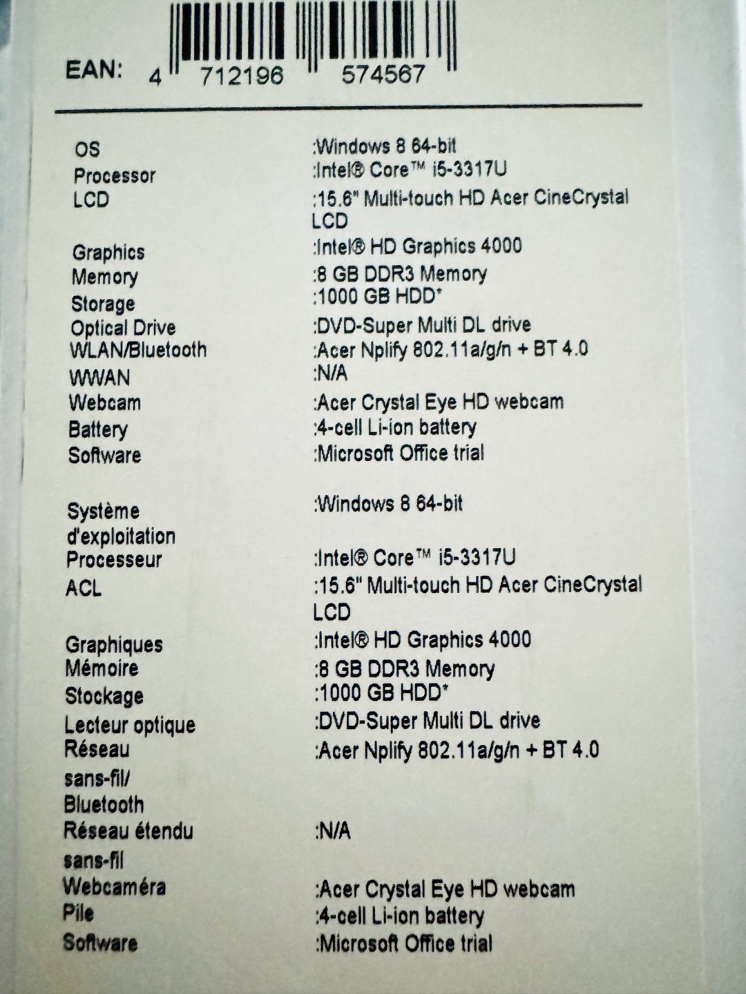 Windows 10 Acer Aspire V5 Touch Laptop - photo 2
